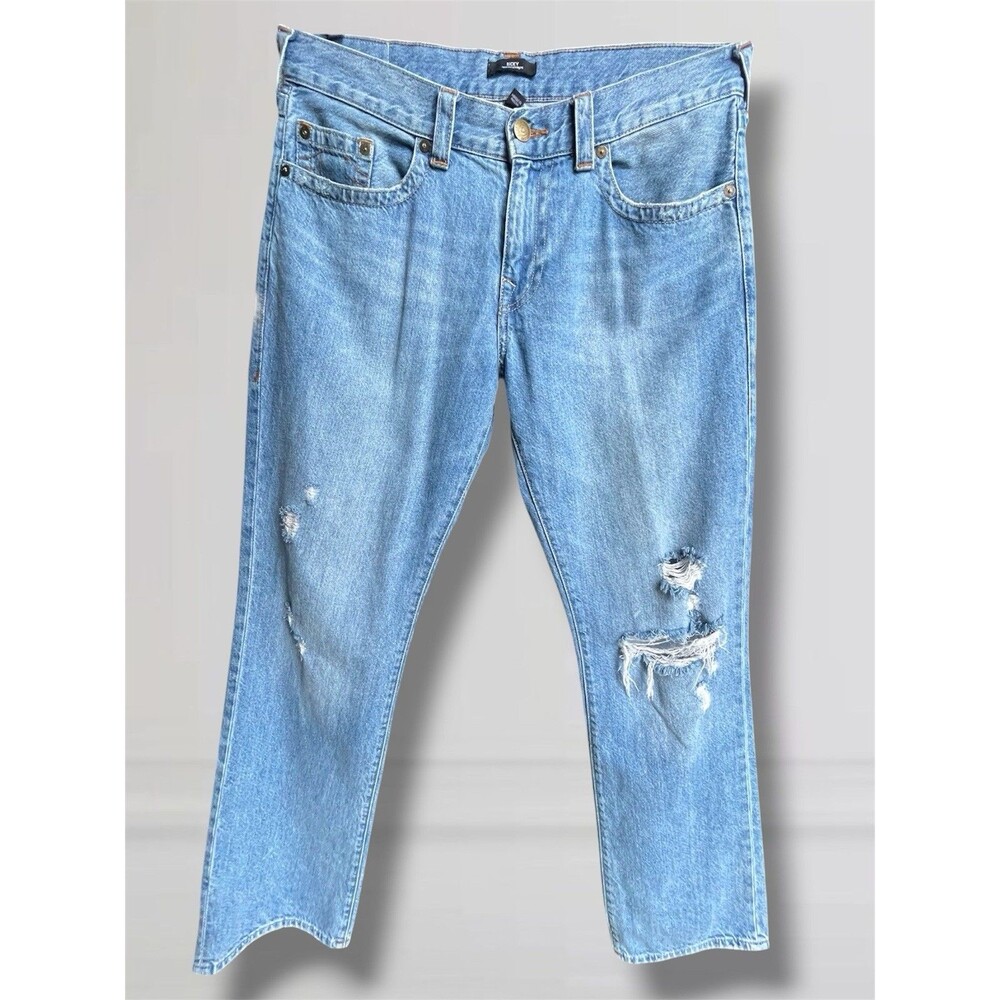 True Religion Ricky Relaxed Straight Men's W36 L34  Distressed Blue Jeans
